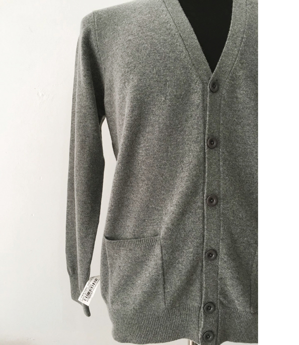 Chất lượng trung niên nam dài tay mở cardigan cashmere cardigan len cũ cardigan mùa xuân và mùa thu mùa đông phần mỏng