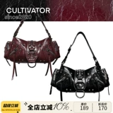 Оригинальная небольшая дизайнерская сумка на одно плечо, зимняя сумка подмышку, из натуральной кожи