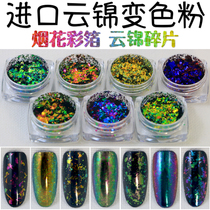 Nail noodle powder fireworks color foil powder chameleon coarse powder magic mirror powder Starry Sky glitter sequin Aurora powder