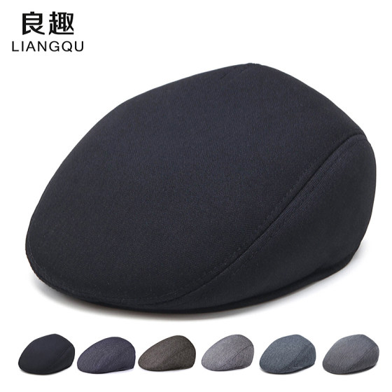 Winter middle-aged and elderly hats old man's peaked cap male spring and autumn grandpa dad forward old man hat to keep warm and protect ears