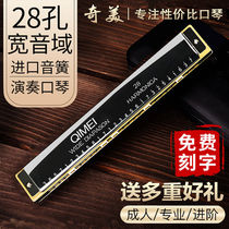 Chimei Harmonica Advanced Adult 28-hole accent C- tone professional performance polyphonic beginner student teaching instrument