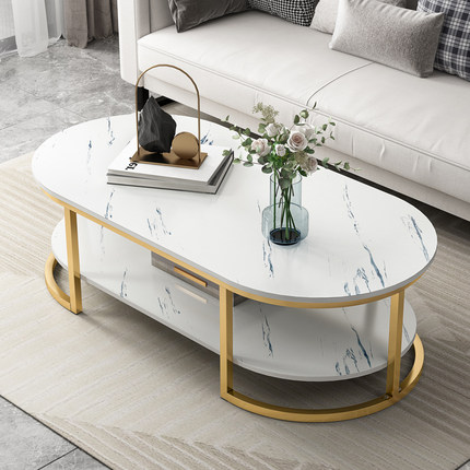 Light Extravagant Tea Table table Living room Home Small family Type Modern minimalist Creativity Small Tea Desk Double Layer Simple Web Black Tea A Few Tables