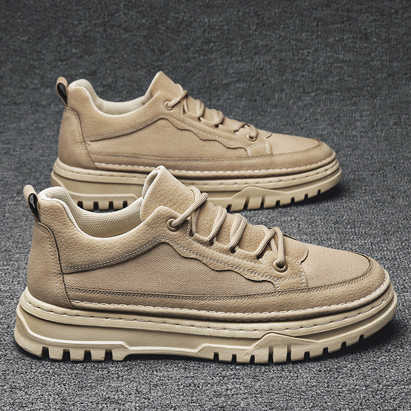 Men's casual sails cloth shoes 2021 New cloth shoes Winter tooling leather shoes Men's teens Korean version trendboard shoes