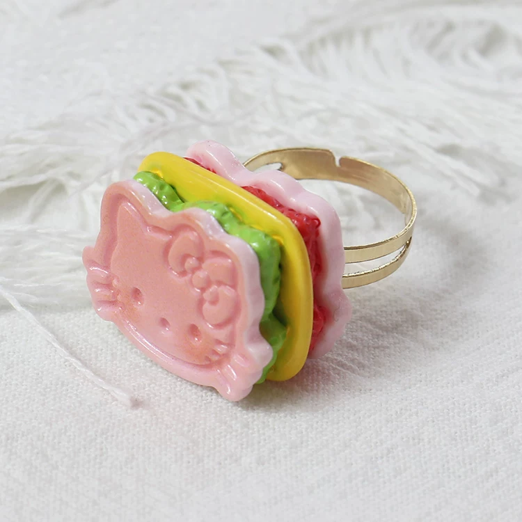 Adjustable ring, donut, Lolita style