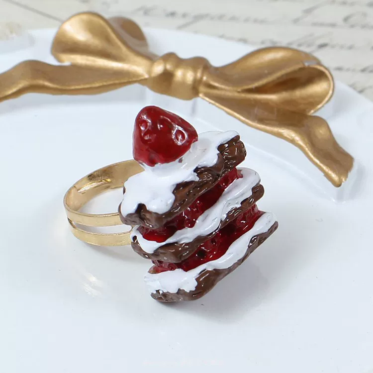 Adjustable ring, donut, Lolita style