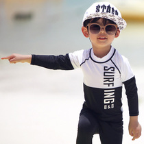 Boy long sleeve swimsuit split middle child girl trousers sunscreen set student Korean children swimsuit quick drying