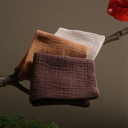 Men's Cotton Brown Tea Towel Absorbent Handkerchief Sweat Towel Tea Ceremony Cloth Pot Cloth Coaster Cloth Handmade Small Square Towel