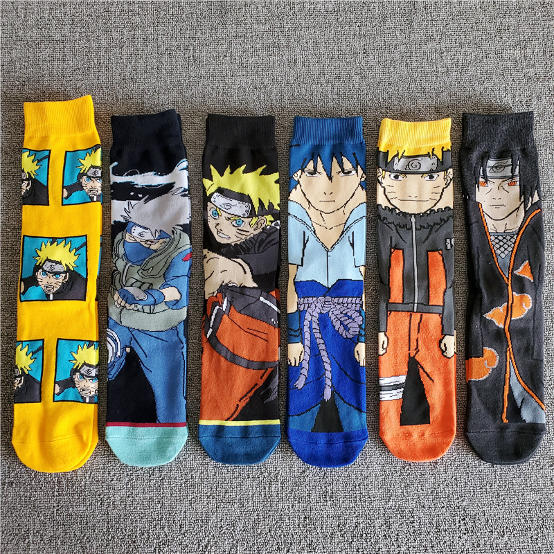 Anime Cartoon High-Top Socks for Men and Women, Two-Dimensional Naruto Socks, Long Tube Socks Featuring Naruto, Sasuke, Uchiha Itachi, Kakashi Anime Cartoon High-Top Socks for Men and Women, Two-Dimensional Naruto Socks, Long Tube Socks Featuring Naruto, Sasuke, Uchiha Itachi, Kakashi