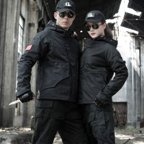 Camouflage suit mens spring and autumn thin plus velvet tactics special forces frog uniform black training uniforms