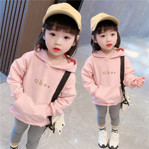 Girls  sports suit 2021 autumn baby sweater spring and autumn female treasure autumn clothes 3 foreign style 4 childrens autumn clothes