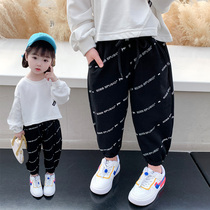 Girls  pants spring and autumn wear Foreign style 2 childrens autumn sports pants Baby health pants 3-year-old childrens autumn casual pants