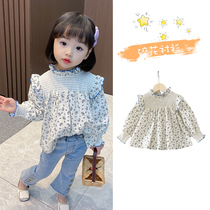 Girl shirt spring baby Foreign spring dress 2 female treasure shirt 3 baby year old clothes female child spring coat