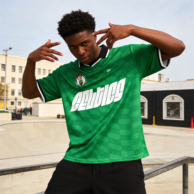 Exported to Foreign Countries, Original New Boston Celtics V-Neck Quick-Drying Short-Sleeved Sports Casual Trendy Polo Shirt Exported to Foreign Countries, Original New Boston Celtics V-Neck Quick-Drying Short-Sleeved Sports Casual Trendy Polo Shirt
