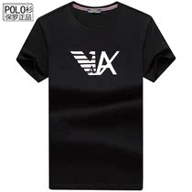 Hong Kong brand summer mens short sleeve T-shirt cotton large size mercerized fat body shirt half sleeve fashion top