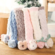 Newborn baby thick socks loose mouth warm autumn winter not leg knee leg knee leg socks baby stockings
