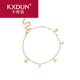 KXDUN Forest Flower Vòng chân bằng thép Titan Lưới Mạ đỏ 18K Vàng hồng Không màu Chuỗi mắt cá sexy XJ0718 - Vòng chân