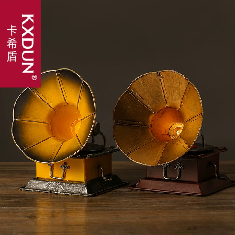 KXDUN / Kaxi Dun Máy ghi âm châu Âu mô hình máy hát thủ công vinyl ngữ pháp trang trí nhà retro LY0502 - Máy hát