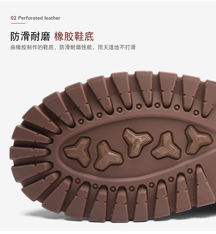Booties Giày đế thấp cho nam Martin Boots Giày lớn Giày Anh Giày thông thường Giày tuyết mùa đông Giày bông giày nam cổ lửng da bò