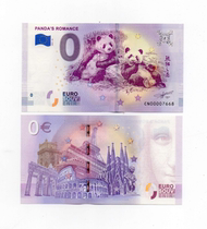 Brand new UNC 2019 EU 0 yuan banknotes Love of Pandas commemorative banknotes Panda lovers National treasure lovers