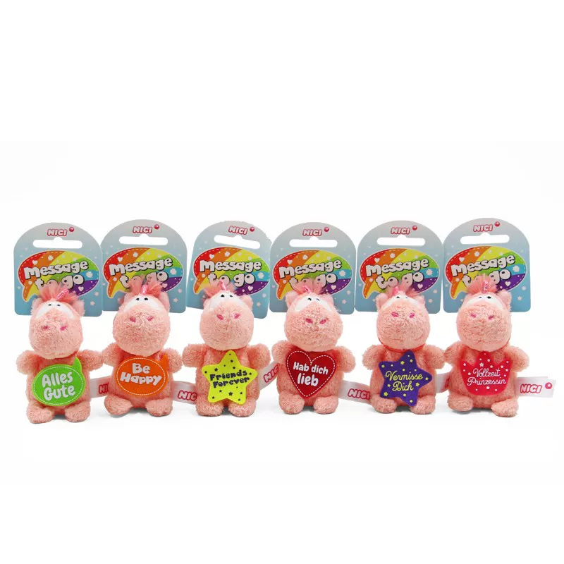 NICI подлинная плюшевая игрушка, мобильный телефон, брелок, упаковка, единорог, на эластичном шнуре