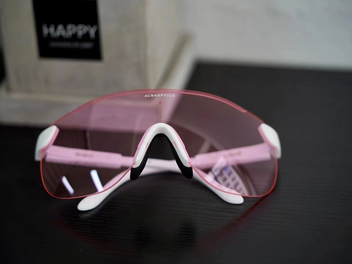 albaoptics Stratos new pink bike cycling glasses Alba anti-UV sunglasses