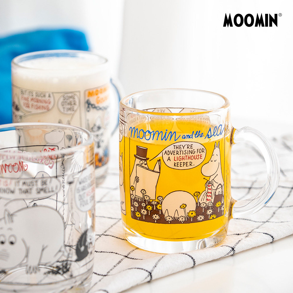 Moomin Moomin drinking cup Summer glass cold drink cup Literary refreshing lead-free glass imported from Japan