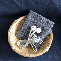 Portable headphone bag Maple hand-made bag of Wentao ear line Bluetooth digital jewelry storage bag