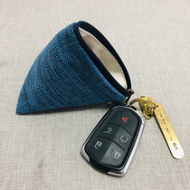 Creative coin purse dumpling bag literary and artistic small fresh plain canvas bag middle bag car key bag