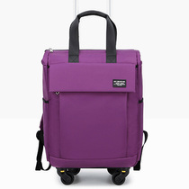 Pull Rod bag high school students large capacity foldable dual-purpose backpack trolley bag middle school student backpack