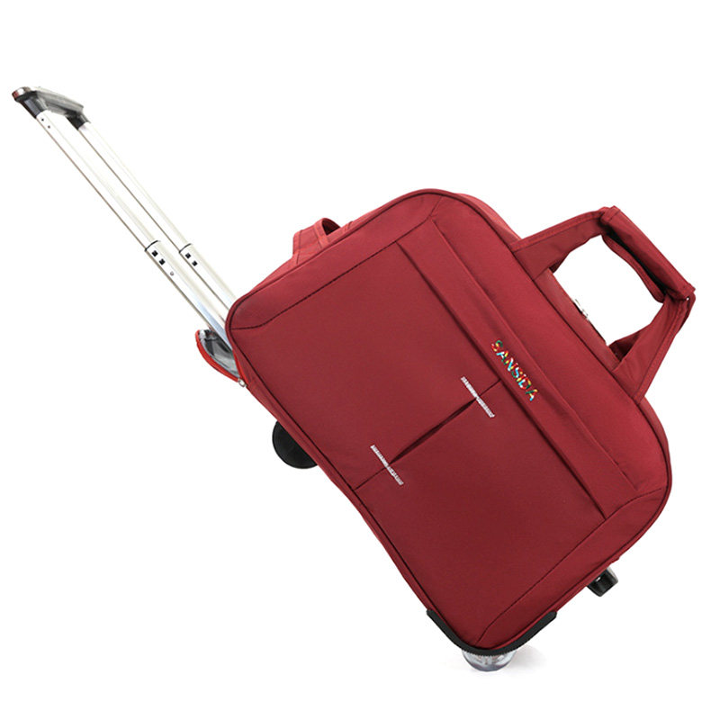 Simple short travel bag handbag portable pack Oxford Cloth Waterproof Pull Rod Luggage Bag for boarding Rover bag