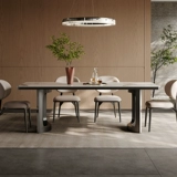 心域 Итальянский рок -панель обеденный стол современный минималистский легкий роскошный пищевой стол