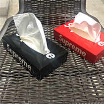 Supreme tissue paper portable restaurant hotel car home paper can be customized LOGO trend decoration