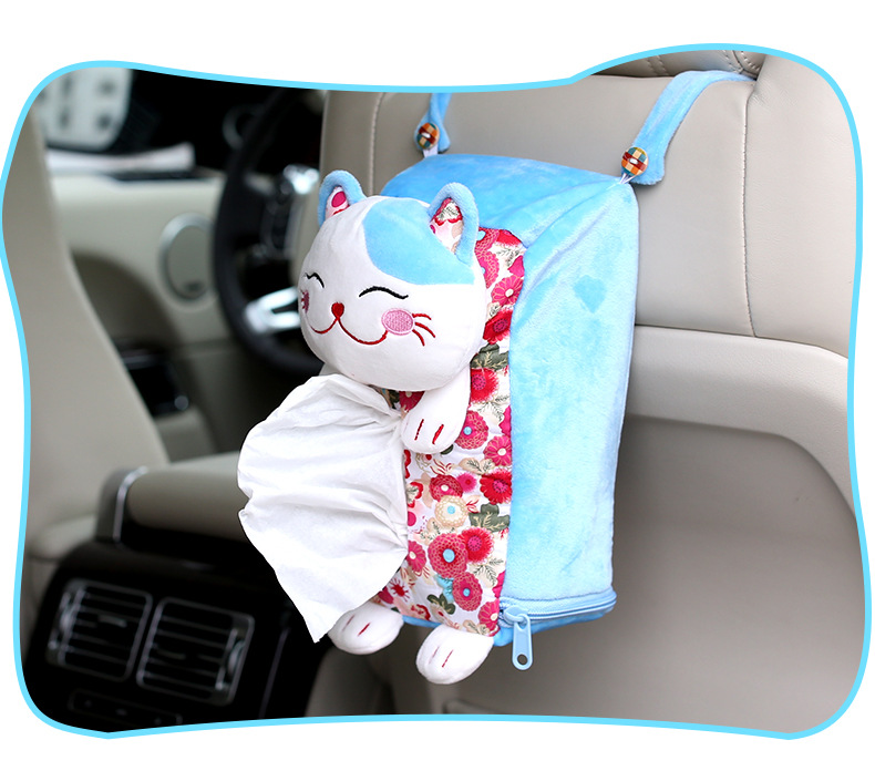 Hộp khăn giấy búp bê màu xanh và trắng dễ thương - Các phụ tùng xe gắn máy khác phanh chân xe máy