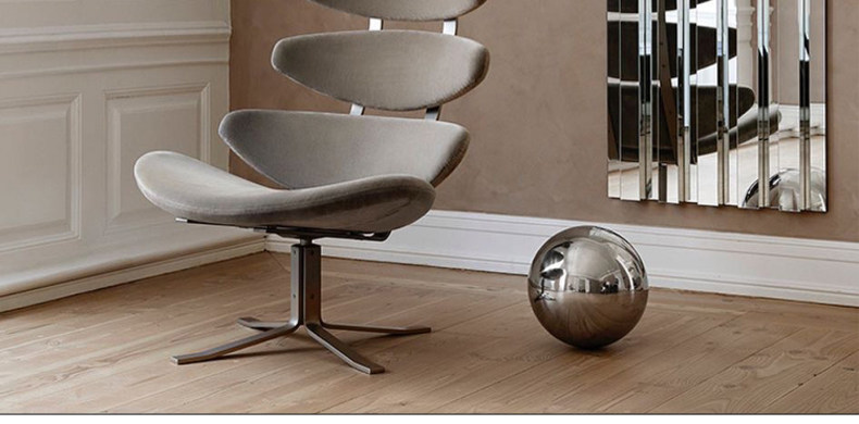 товар из китая 丹麦设计师corona皇冠椅客厅样板房金属布艺异形蜈蚣单人日冕椅 OTHER