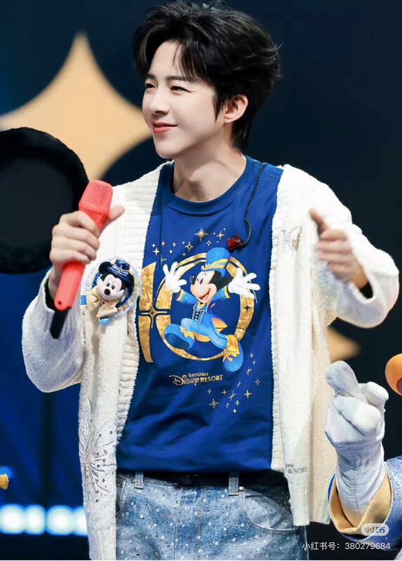 In Stock Shanghai Disney 10Th Anniversary Birthday Celebration Castle Adult Knitted Cardigan Jacket Liu Yuning Same Style