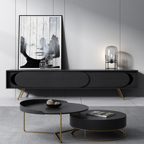 Nordic TV cabinet modern simple light luxury style small apartment simple telescopic coffee table TV cabinet combination set