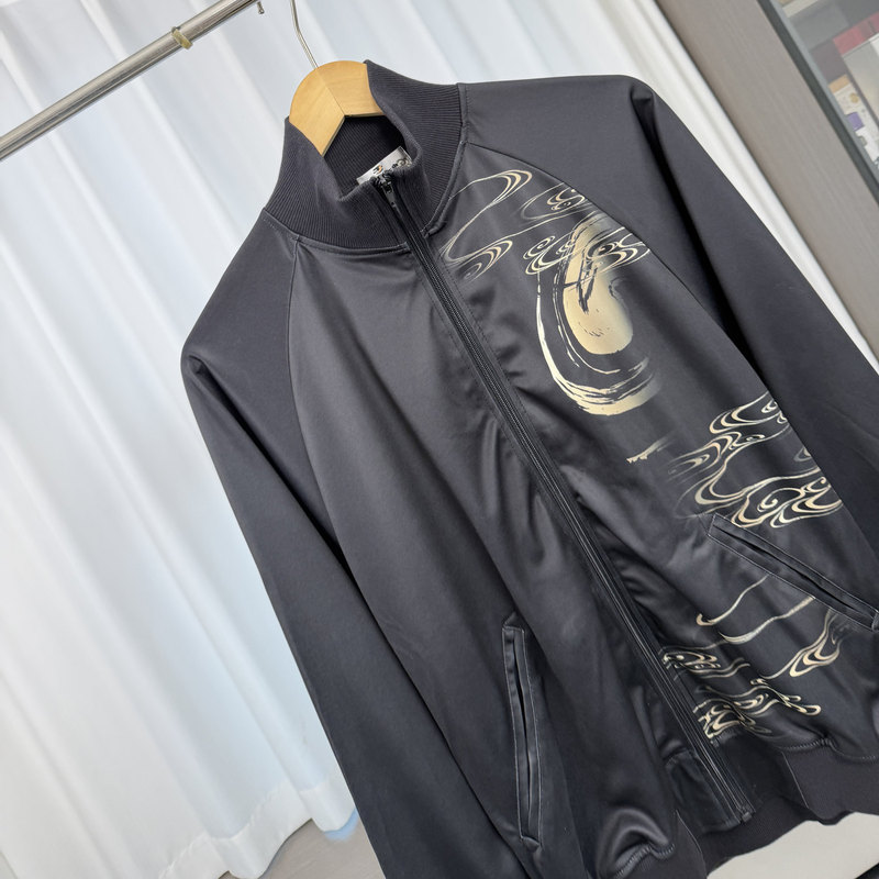 Mengruika Chinese-Style Gold-Plated Giant Whale and Wave Print! Autumn Men's Satin Classic Stand-Collar Baseball Jacket Mengruika Chinese-Style Gold-Plated Giant Whale and Wave Print! Autumn Men's Satin Classic Stand-Collar Baseball Jacket
