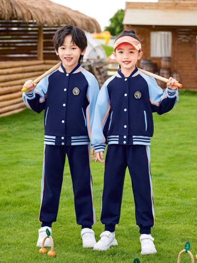 小学生班服三四件套英伦风校服幼儿园园服春秋装纯棉新款棒球服
