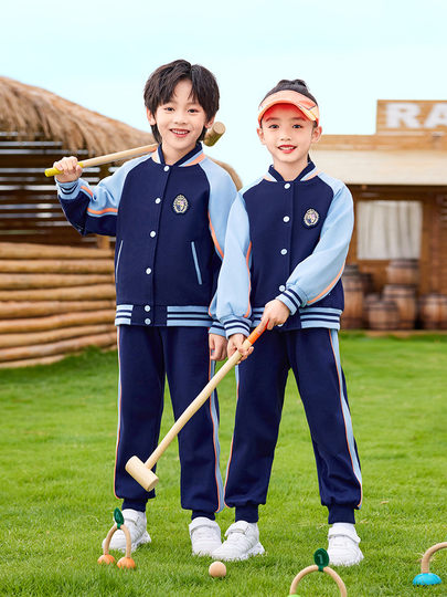 小学生班服三四件套英伦风校服幼儿园园服春秋装纯棉新款棒球服