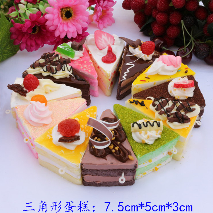 Simulation triangle cake model food food photography props macaron cheese fake cake decoration decoration