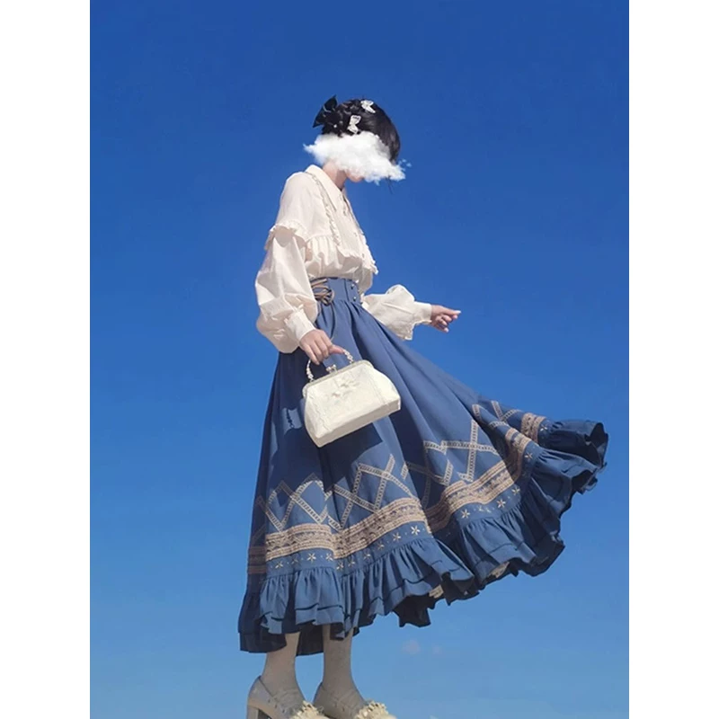 Очаровательная рубашка, юбка, комплект, стильLolita