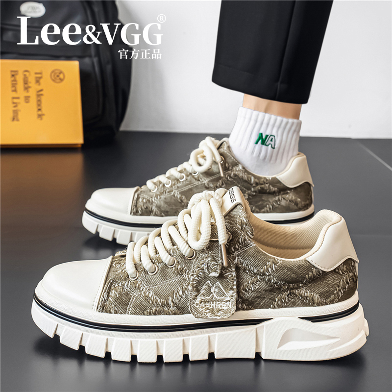 Lee&Vgg Official Men's Shoes 2026 Summer Versatile Canvas Sneakers for Men