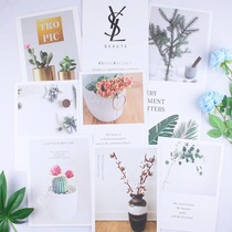 Net red Korean wind ins hipster fashion magazine cover card photography decoration double-sided photo props background