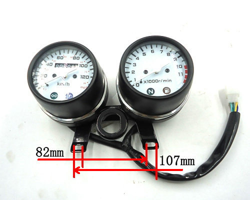 Xe máy retro sửa đổi màu đen cơ khí kép cụ lái cao chùm với báo động dầu cà phê mã chuyển đổi bảng mặt đồng hồ xe wave rsx