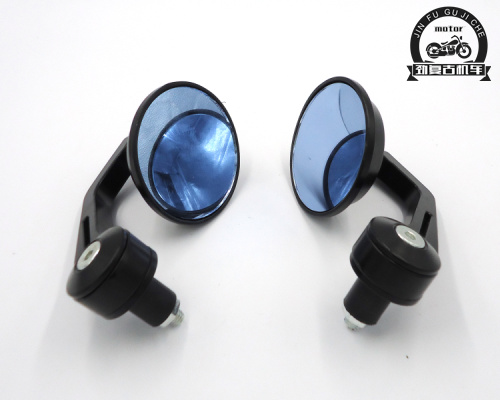 Xe máy retro sửa đổi nhôm xử lý gương gương gương chiếu hậu 360 độ điều chỉnh gương tròn nhỏ gương xe máy chân ngắn