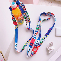 Beverage bottle strap Mineral water bottle back rope Childrens portable water bottle kettle snap messenger back water strap Lanyard