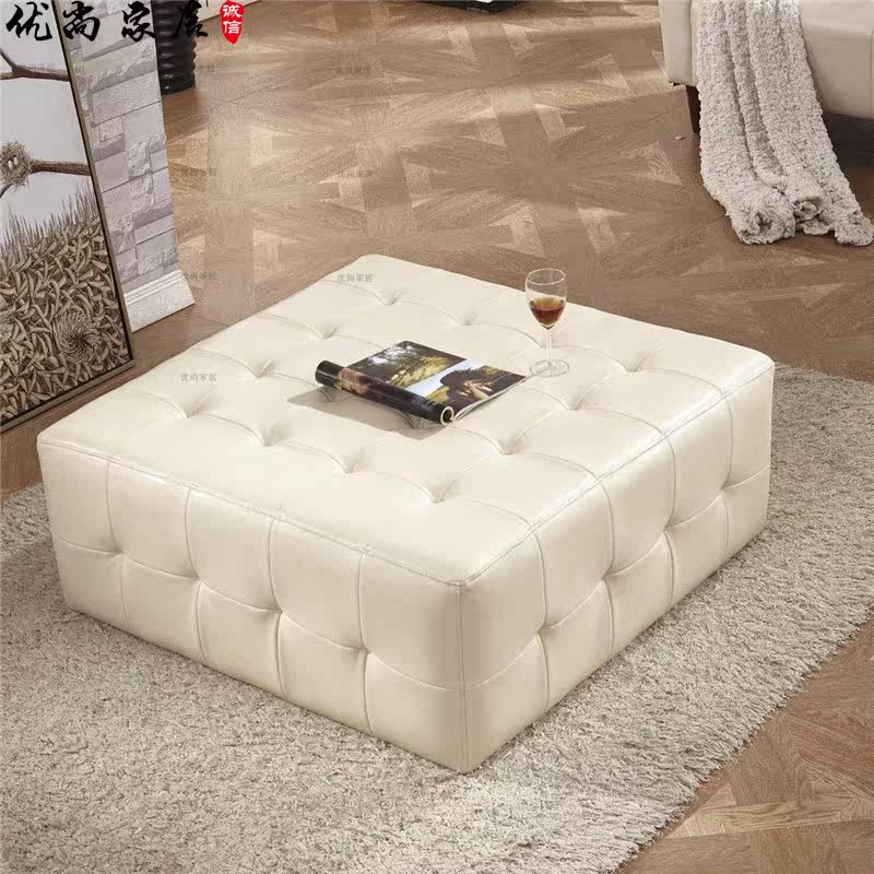 American simple leather foot pedal living room sofa stool clothing shoe shop changing bench hat room test bench bench bench
