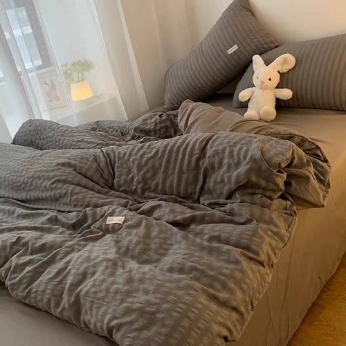 Брендовая простыня, свежий комплект, японский пододеяльник, простой и элегантный дизайн, 4 предмета, 3 предмета