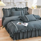 Цветной комплект, пододеяльник, простыня, фартук, в корейском стиле, 4 предмета, простой и элегантный дизайн, популярно в интернете