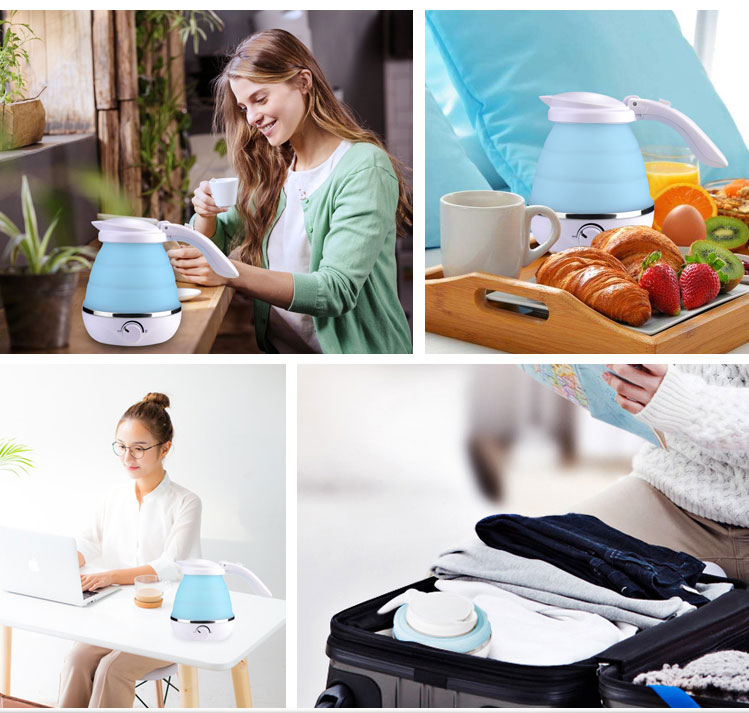 Du lịch gấp ấm đun nước điện tự động nhỏ ấm đun nước mini ký túc xá nhỏ ở nước ngoài - ấm đun nước điện ấm đun siêu tốc philips